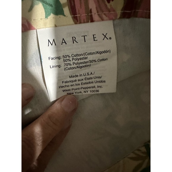 Martex USA 2 Panel Set Shabby Cottage Chic Floral Vintage Curtains - Picture 8 of 8